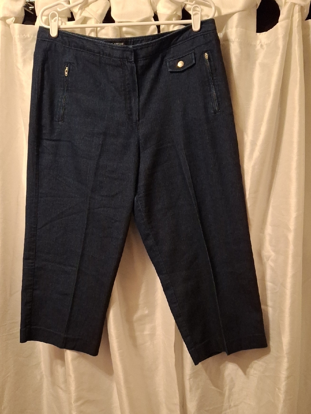 Larry Levine Dark Blue Stretch Pants